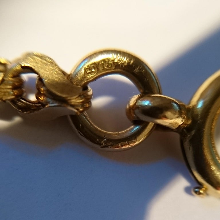 Vintage, 18ct Gold, Loop in Loop, Long Chain For Sale at 1stdibs
