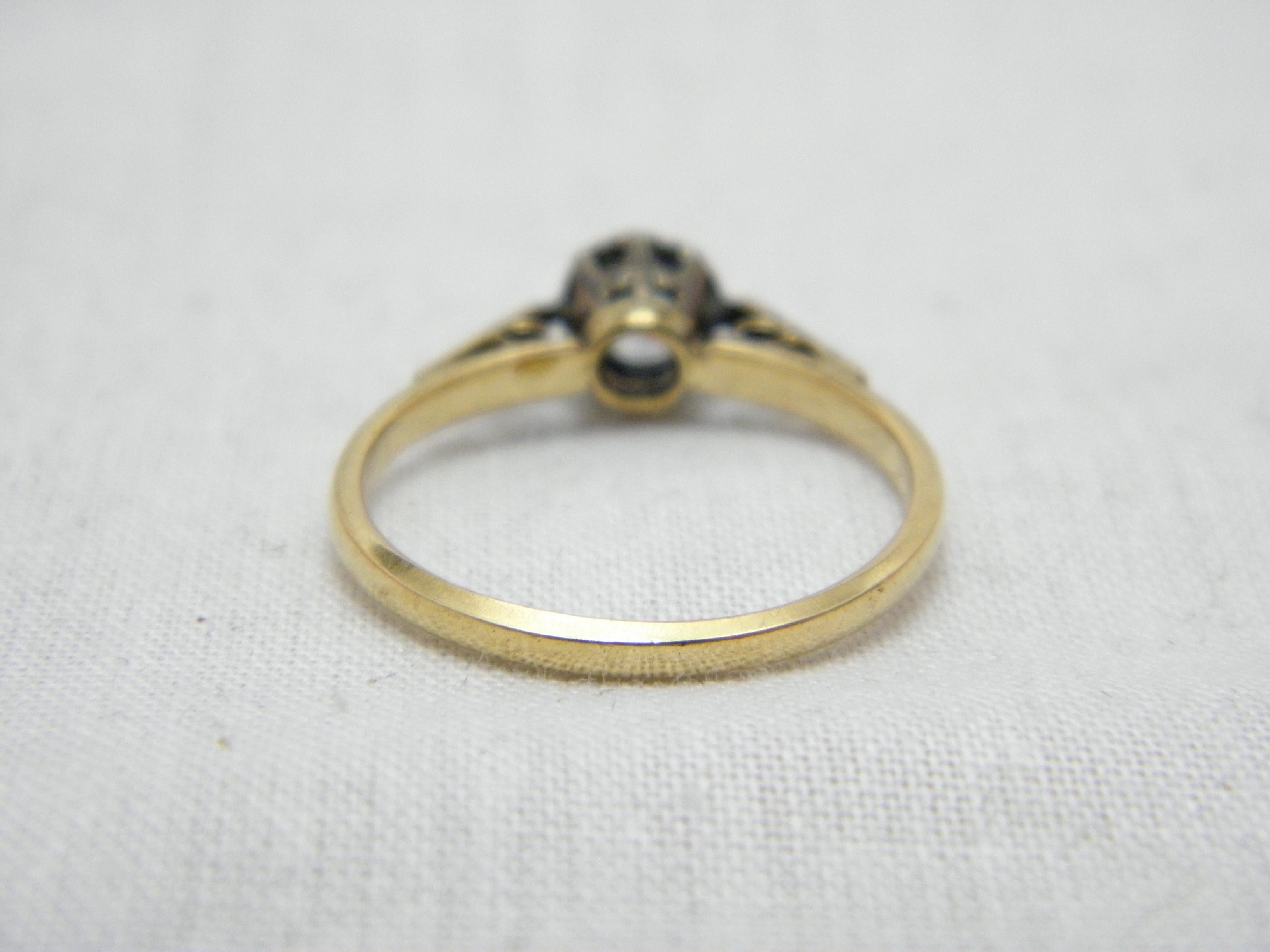 Verlobungsring, 18 Karat Gold, Palladium, Diamant, Solitär, Größe P 7,75 750 im Angebot 2