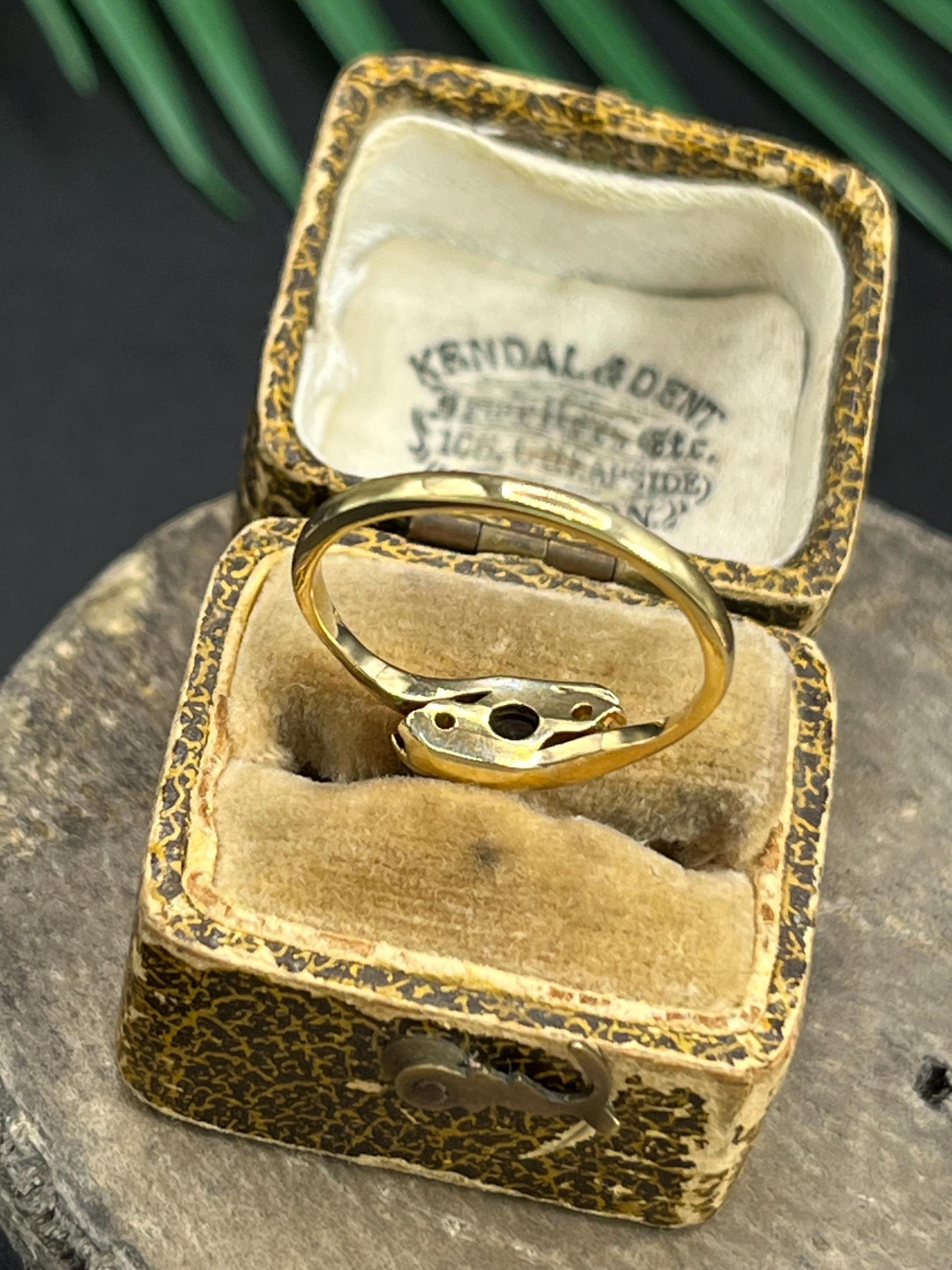 Vintage 18ct Gold & Platin Saphir & Diamant Crossover Ring im Zustand „Gut“ im Angebot in Brighton, GB