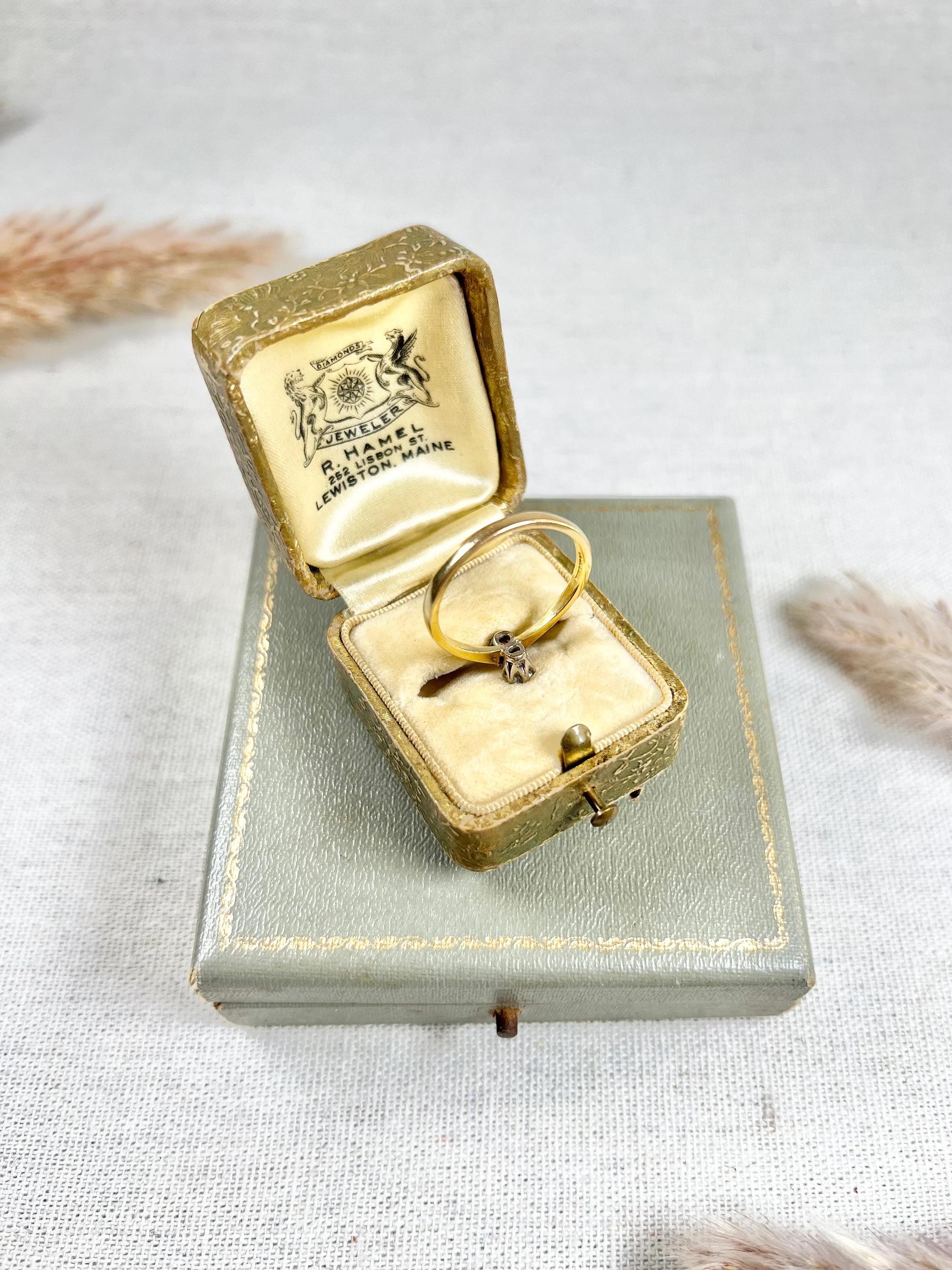 Vintage 18ct Gold Stamped Birmingham Hallmarked 1990s Toi et Moi Diamond Ring 1