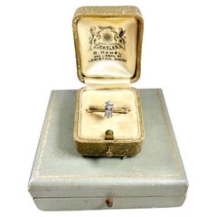 Vintage 18ct Gold Stamped Birmingham Hallmarked 1990s Toi et Moi Diamond Ring