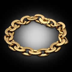 Vintage 18ct Rose Gold Curb Link Bracelet Circa 1980's
