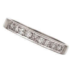 Vintage 18ct White Gold 0.40ct Diamond Half Eternity Ring