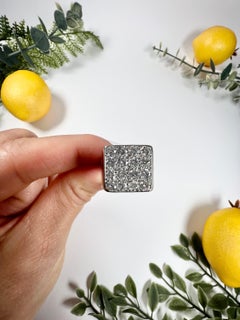 Vintage 18ct White Gold 1970’s French, Square Diamond Ring