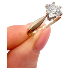 Vintage 18ct White Gold, Brilliant Cut Diamond Single Stone Engagement Ring