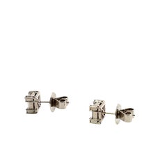 Vintage 18ct White Gold Diamond Earrings, Set With 0.75ct Natural Diamonds