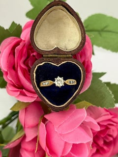 Vintage 18ct Yellow Gold 0.40 Carat Diamond Single Stone Ring Hallmarked 1989