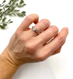 Vintage 18ct Yellow Gold, 1940s Single Stone Diamond Engagement Ring