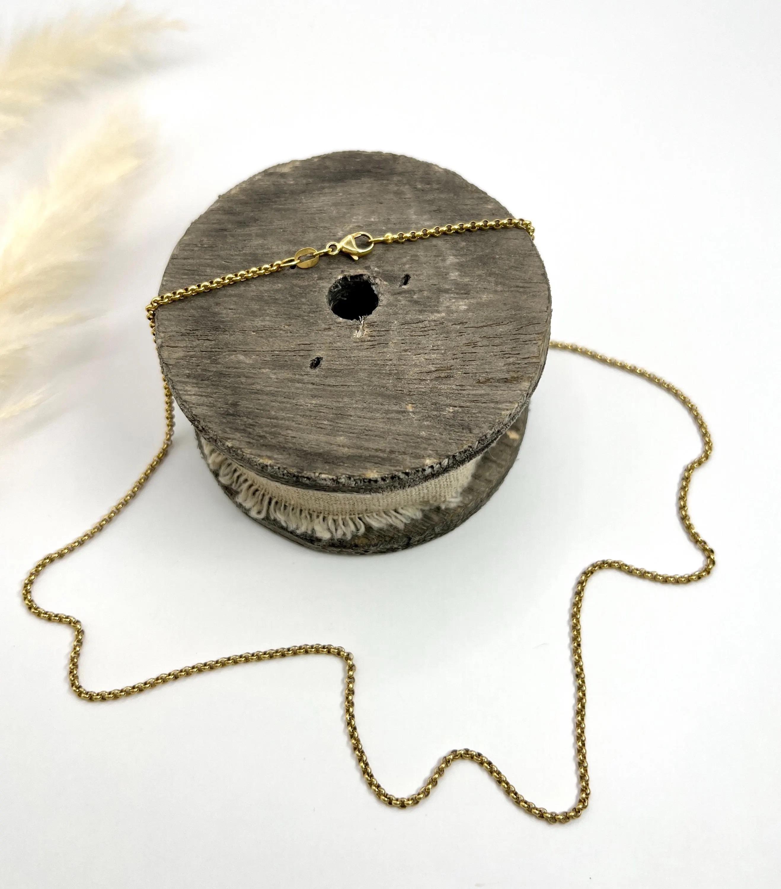 Catena a maglie fini Belcher d'epoca in oro giallo 18ct, anni '80, 19 3/4 pollici In condizioni buone a Brighton, GB