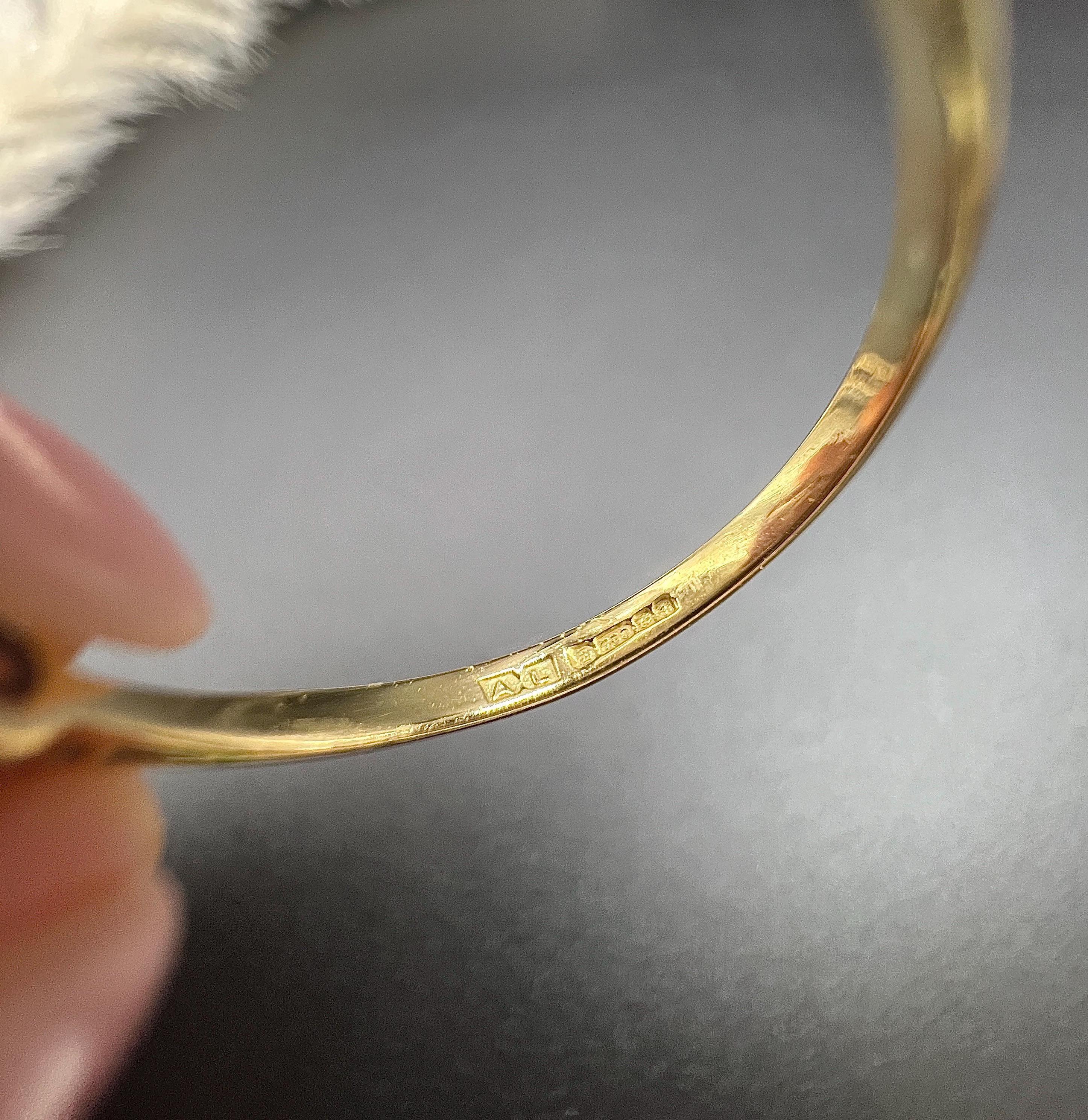 Vintage 18ct Yellow Gold, 1990s 0.41 Carat Diamond Single Stone Engagement Ring For Sale 3