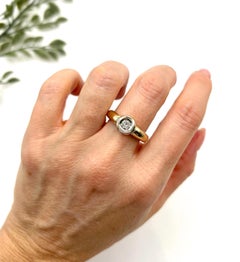 Vintage 18ct Yellow Gold, Brilliant Cut Diamond Single Stone Engagement Ring