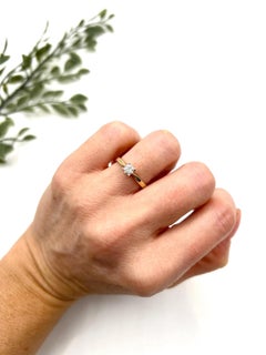 Vintage 18ct Yellow Gold, Brilliant Cut Diamond Single Stone Engagement Ring