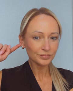 Boucles d'oreilles vintage en or jaune 18ct et diamants Huggies