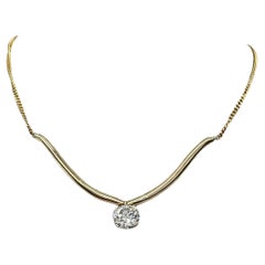 Vintage 18ct Yellow Gold Diamond Pendant, 2.13ct G/I2 Natural Diamond