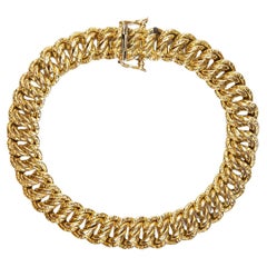 Vintage 18ct Yellow Gold Fancy Link Bracelet Circa 1990