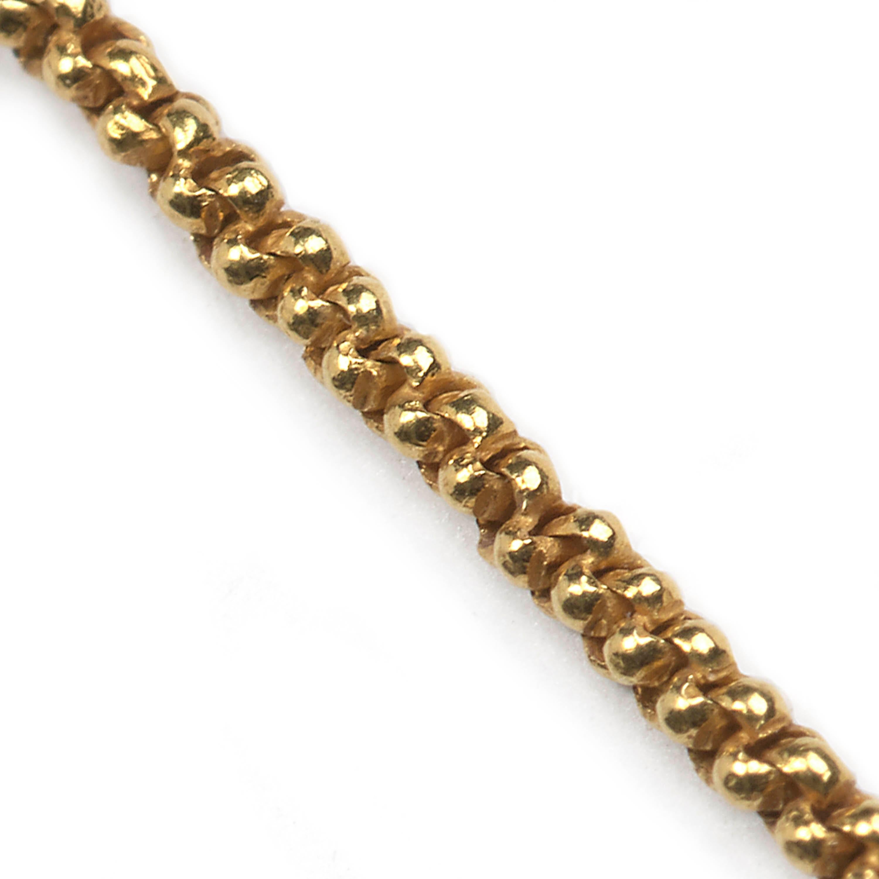 Vintage 18ct Yellow Gold Long Chain In Good Condition In London, GB