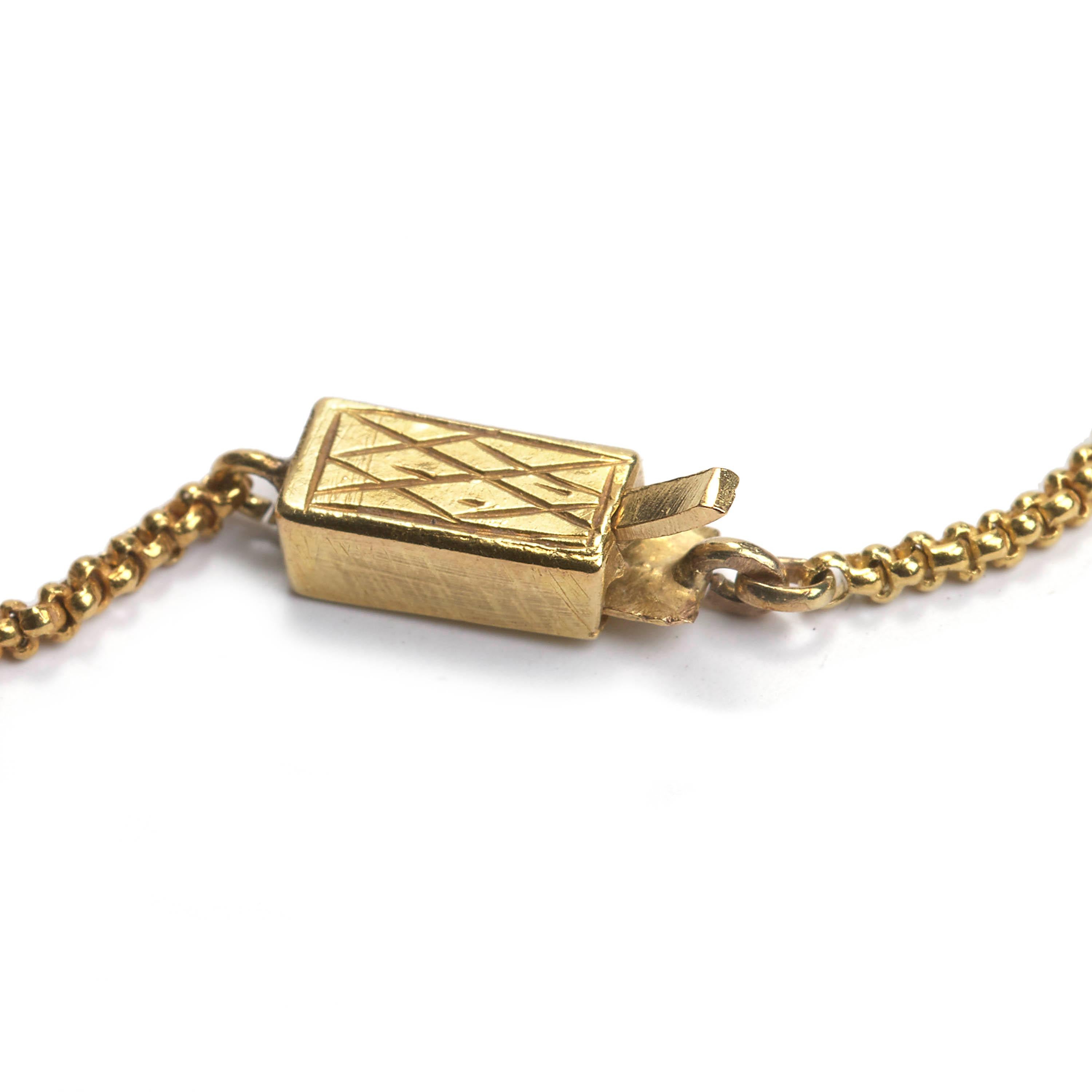 Women's Vintage 18ct Yellow Gold Long Chain