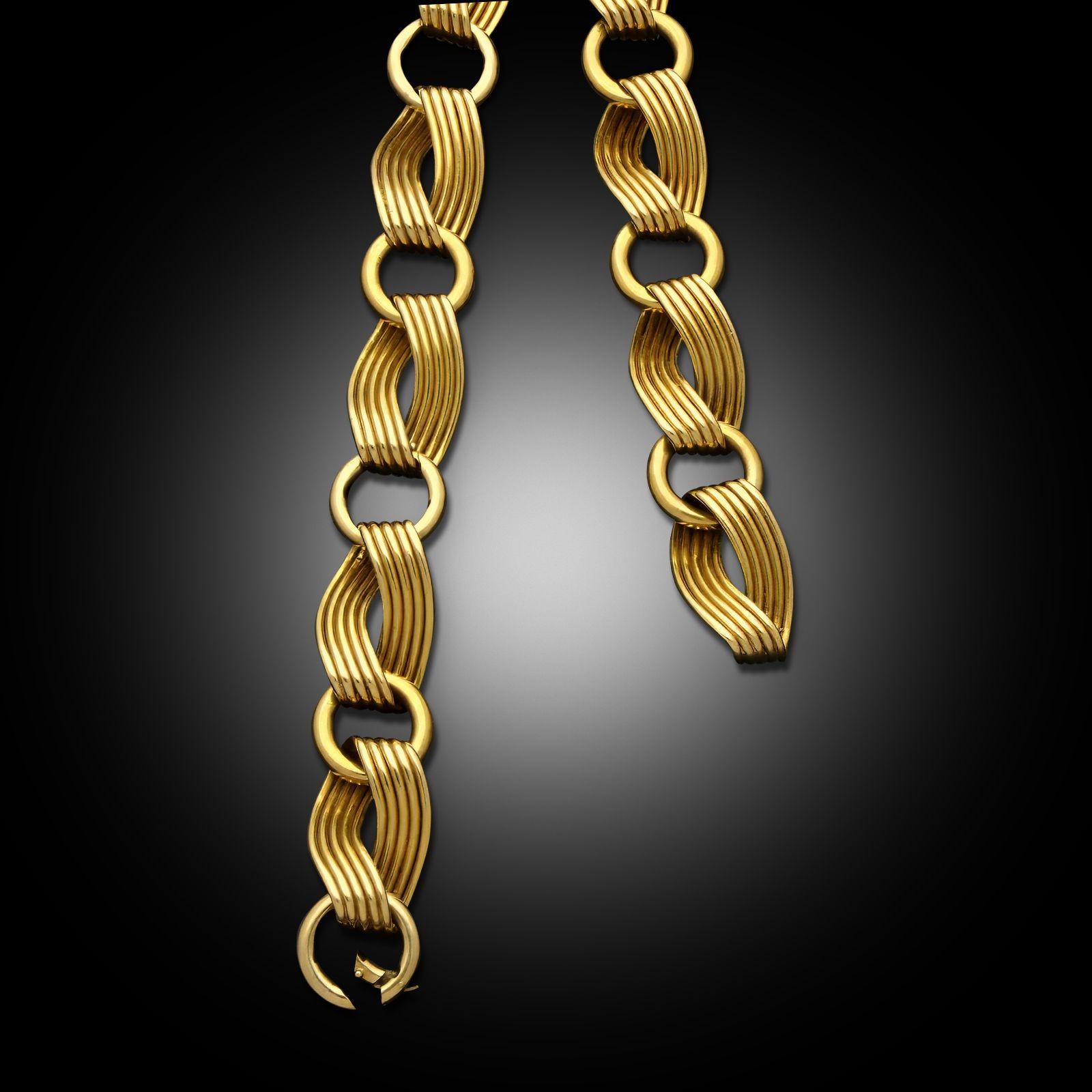 Collana d'epoca in oro giallo 18ct, circa 1960 in vendita 1