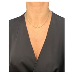 Vintage 18ct Yellow Gold Stamped, 15 1/2 Inch Figaro Link Chain Necklace