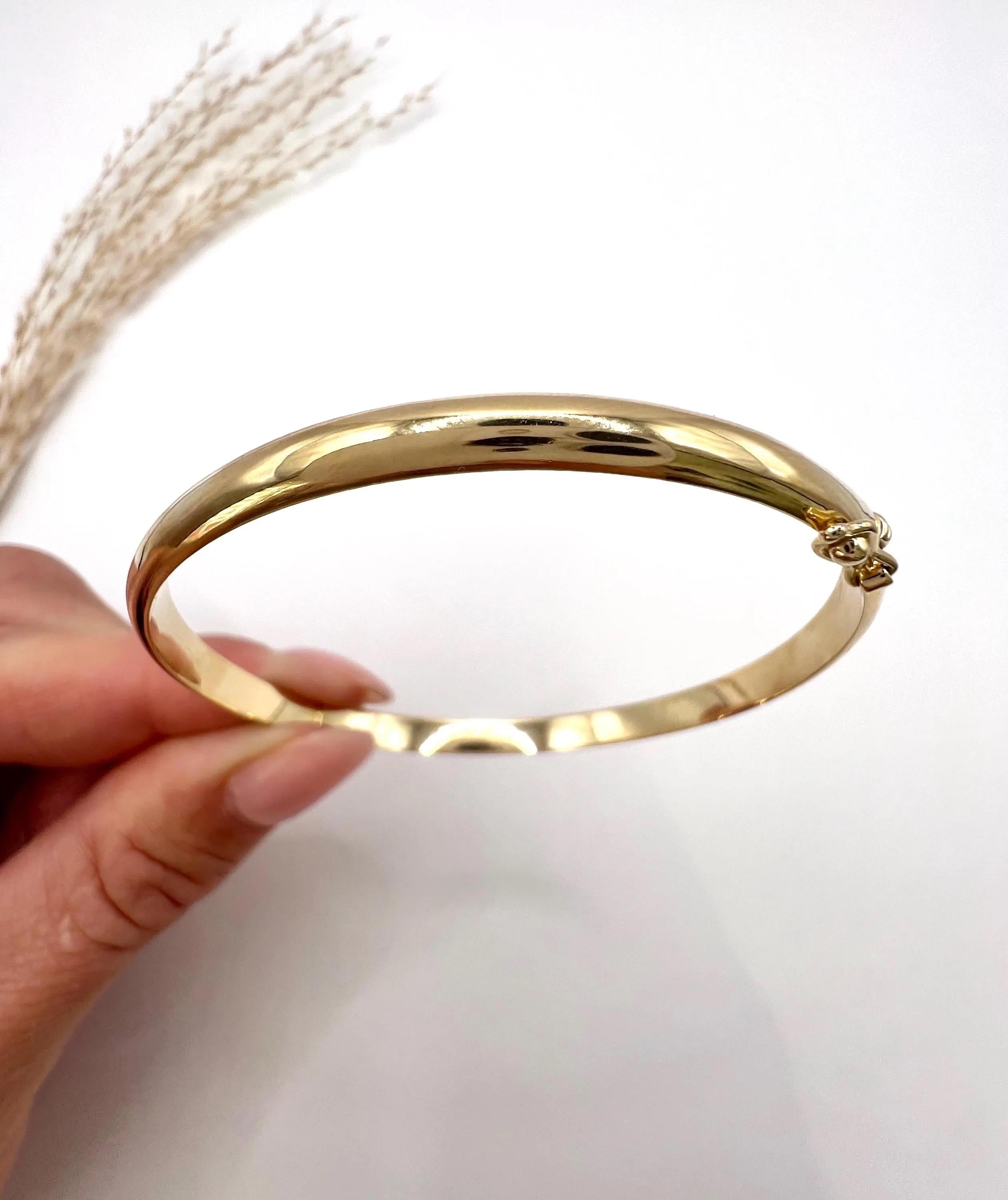 Vintage By in oro giallo 18 ct con timbro, anni '40, braccialetto a cerniera semplice In condizioni buone in vendita a Brighton, GB