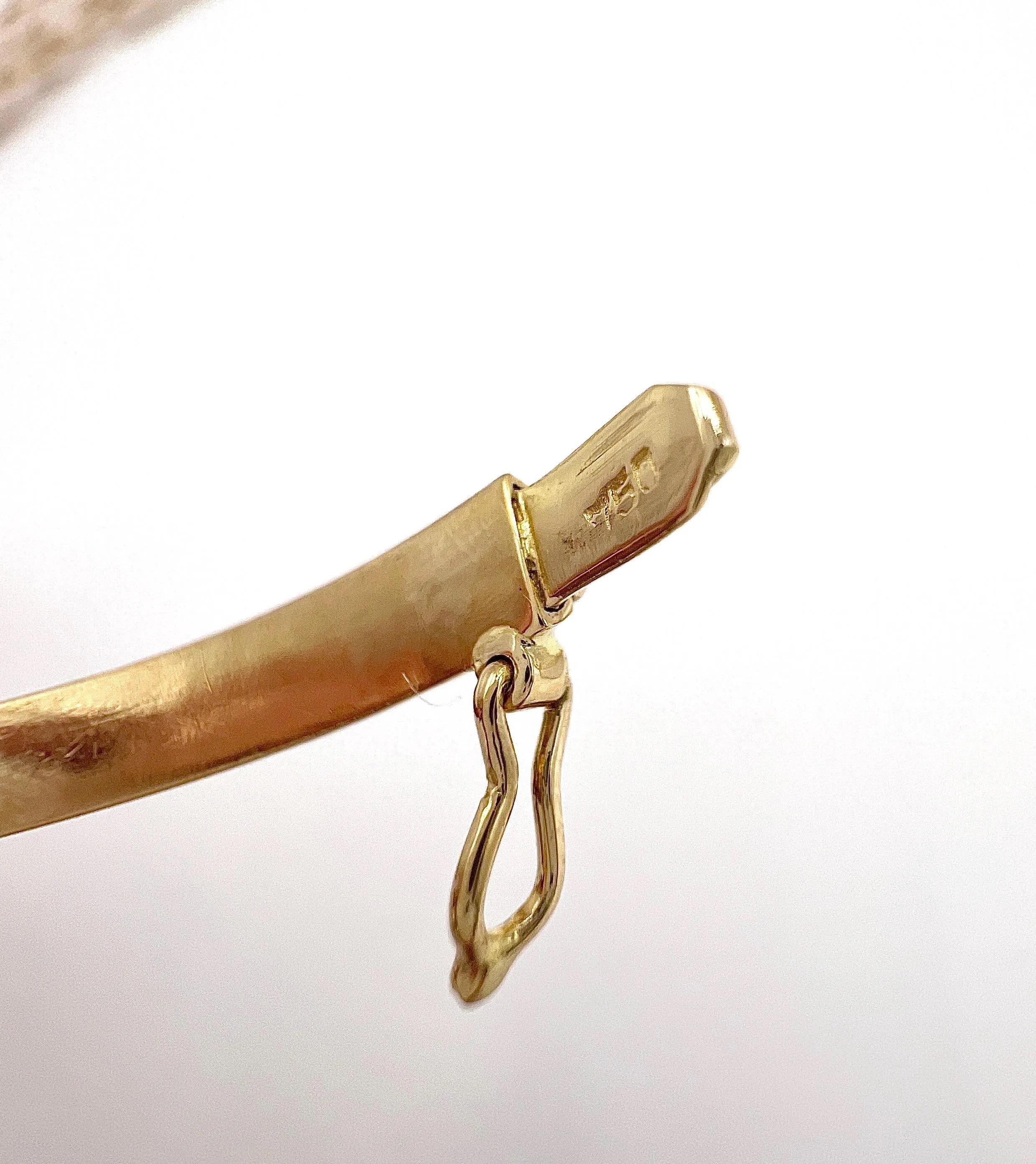 da uomo o donna Vintage By in oro giallo 18 ct con timbro, anni '40, braccialetto a cerniera semplice in vendita