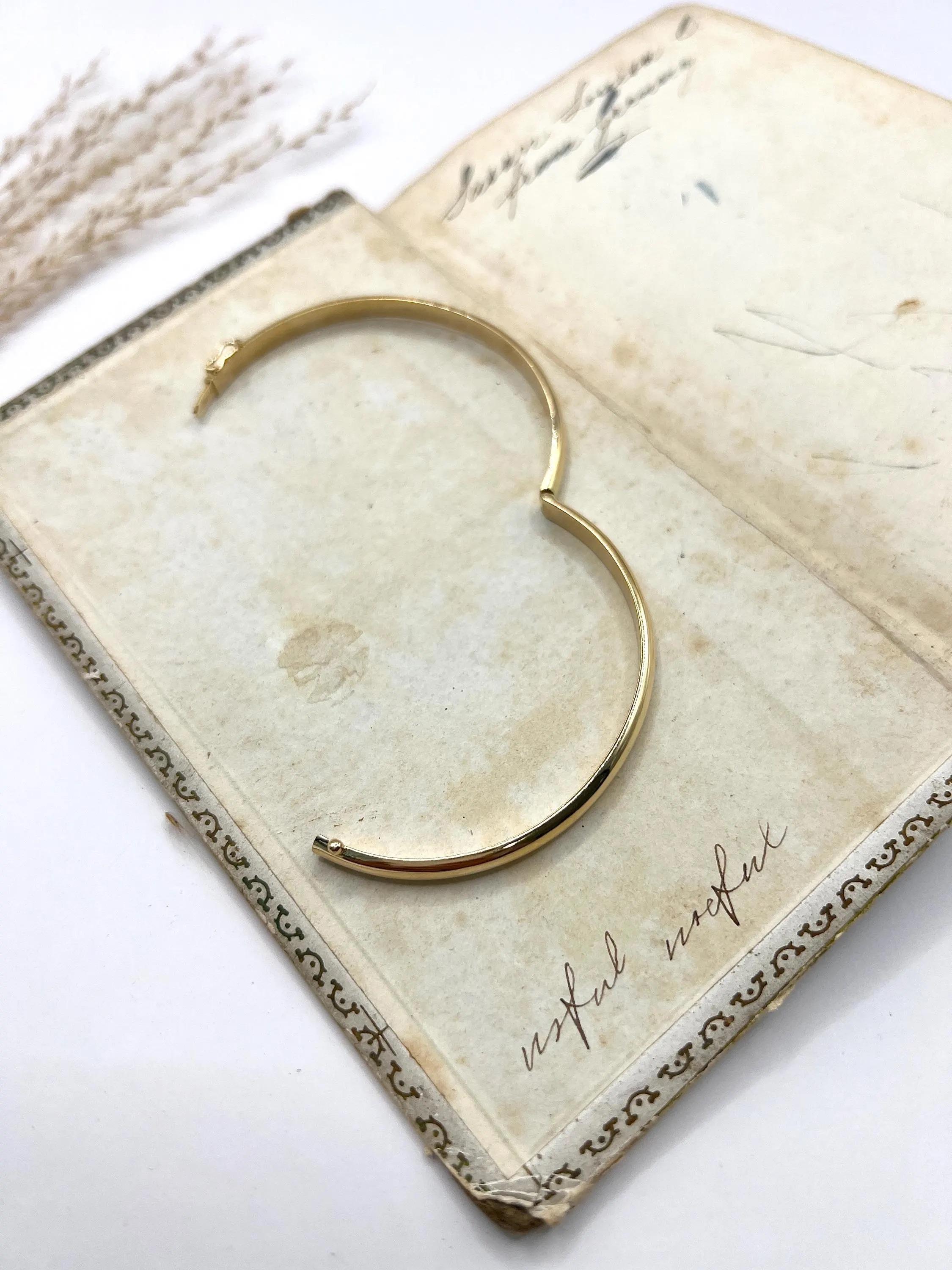 Vintage By in oro giallo 18 ct con timbro, anni '40, braccialetto a cerniera semplice in vendita 2