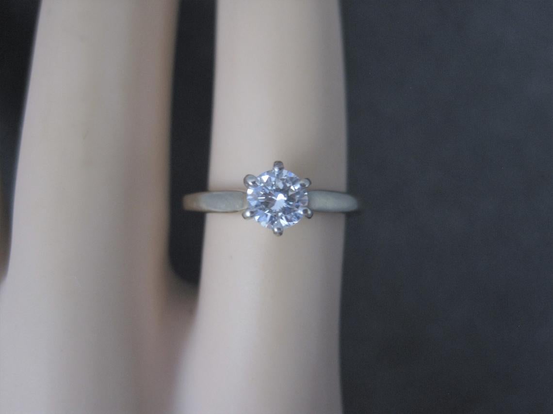 Vintage 18K .33 Carat Diamond Engagement Ring Size 4 For Sale 1