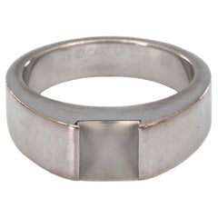 Vintage 18K 750 White Gold Original Authentic Cartier Tank Moonstone Ring