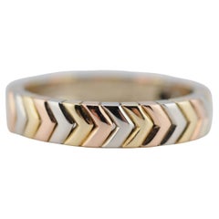 18 Karat Cartier Tri-Color-Ring, Vintage