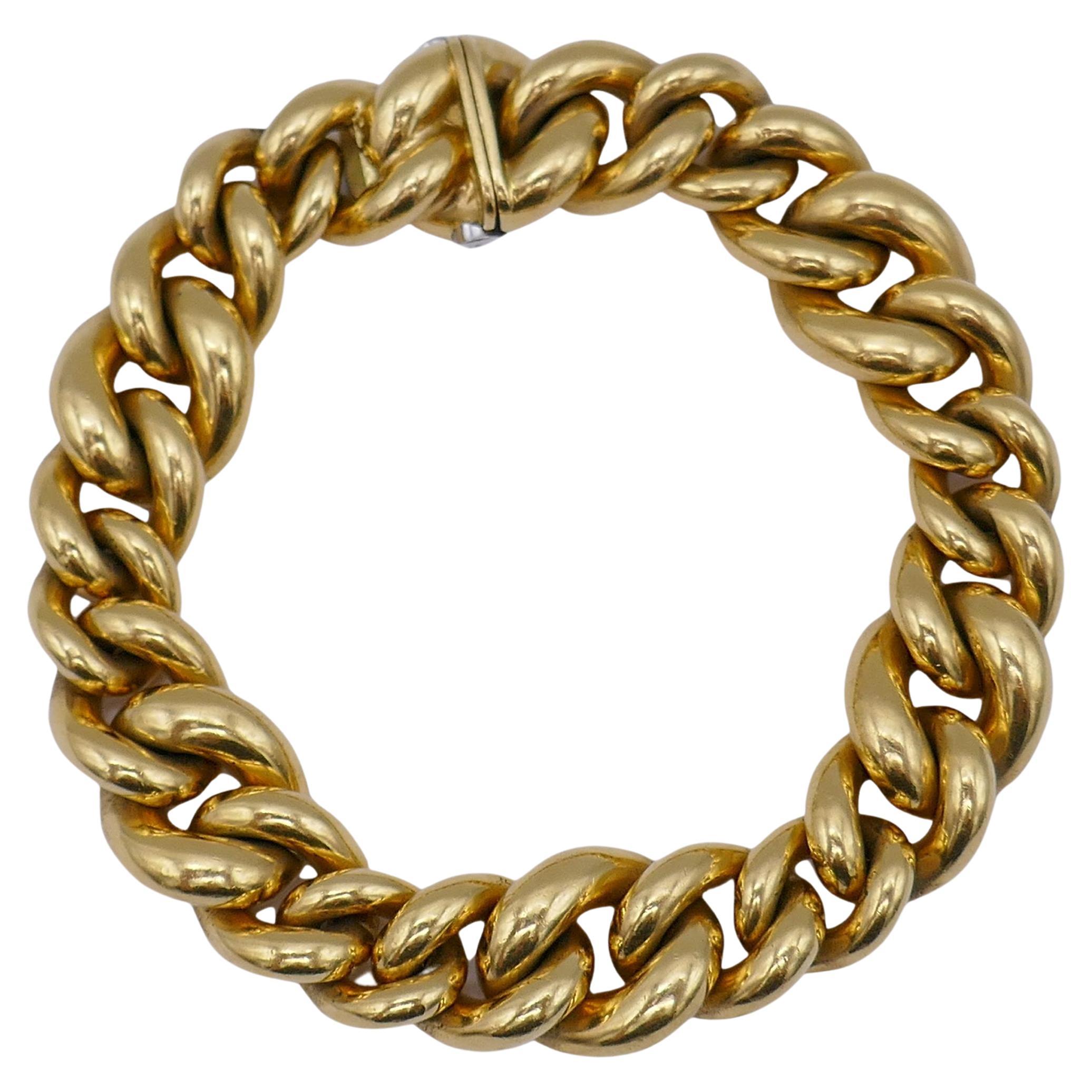 Marcella Link Chain Bracelet in Brass For Sale at 1stDibs