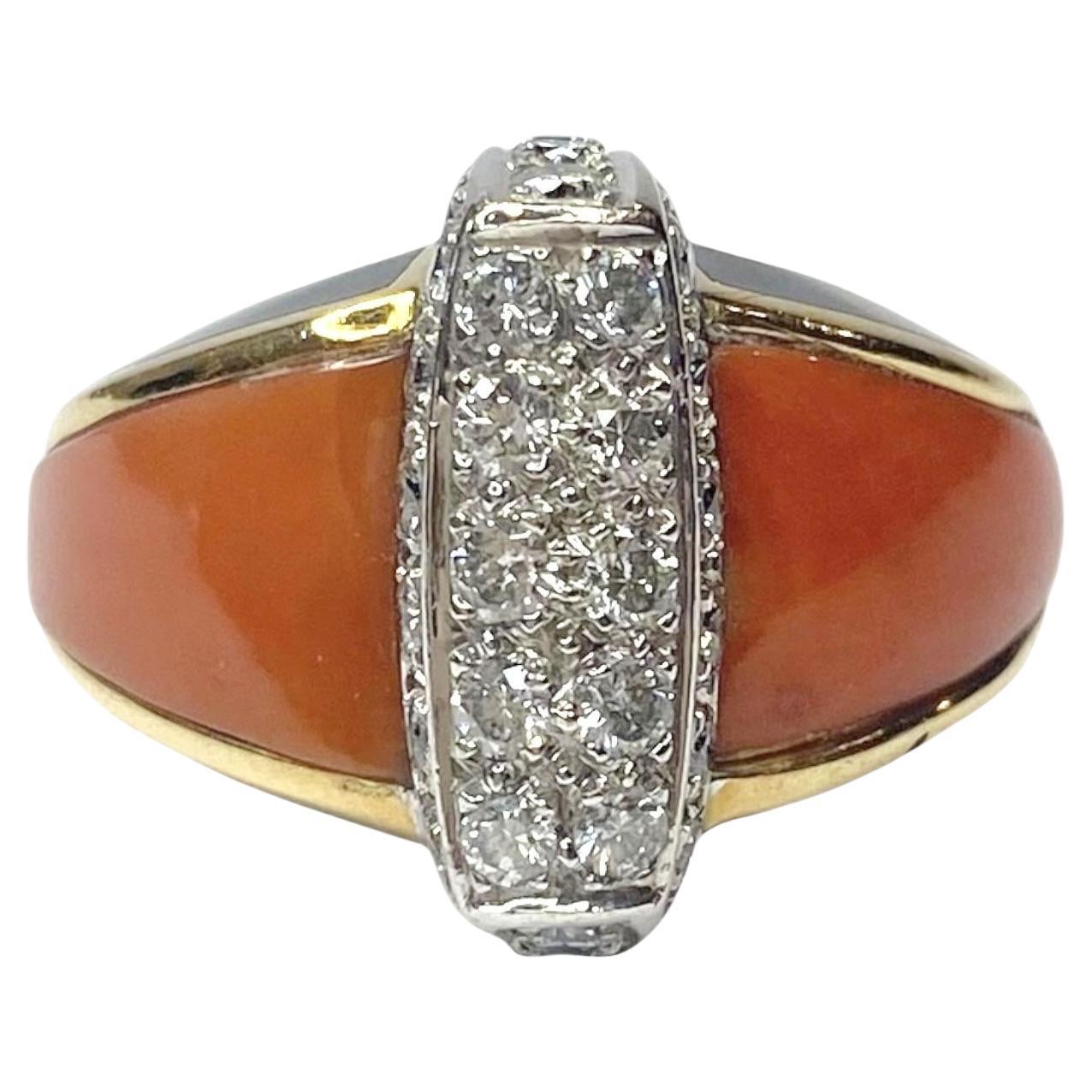 Vintage 18K White Gold Diamond J Ring For Sale at 1stDibs