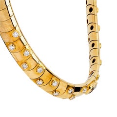 Vintage 18k Diamond Collar Necklace