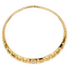 Halskette mit 18 Karat Diamanten im Vintage-Stil