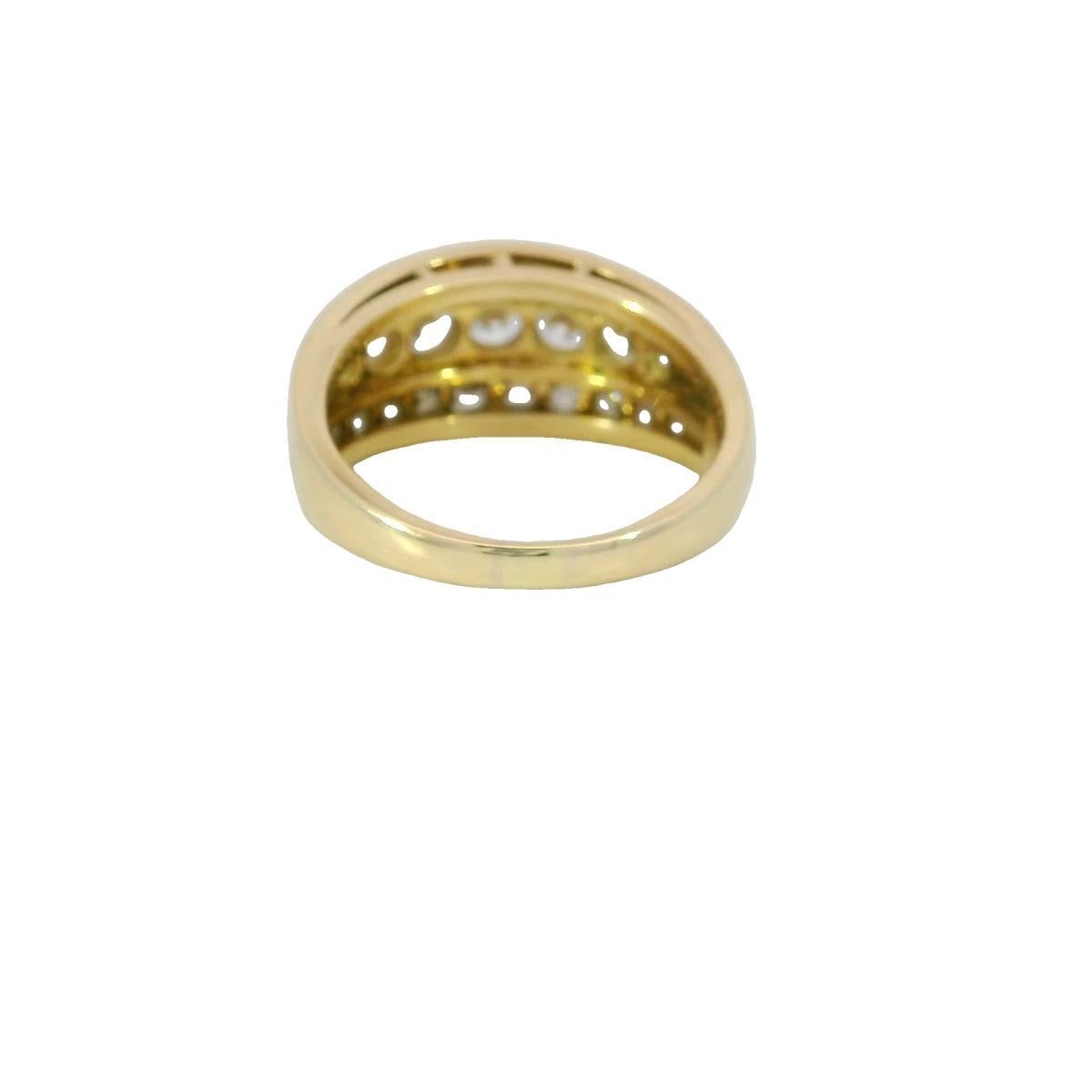 Vintage 18K Diamond Stacker Ring ~1.8ctw Yellow Gold Size 5.75 In Excellent Condition For Sale In Fairfield, CT