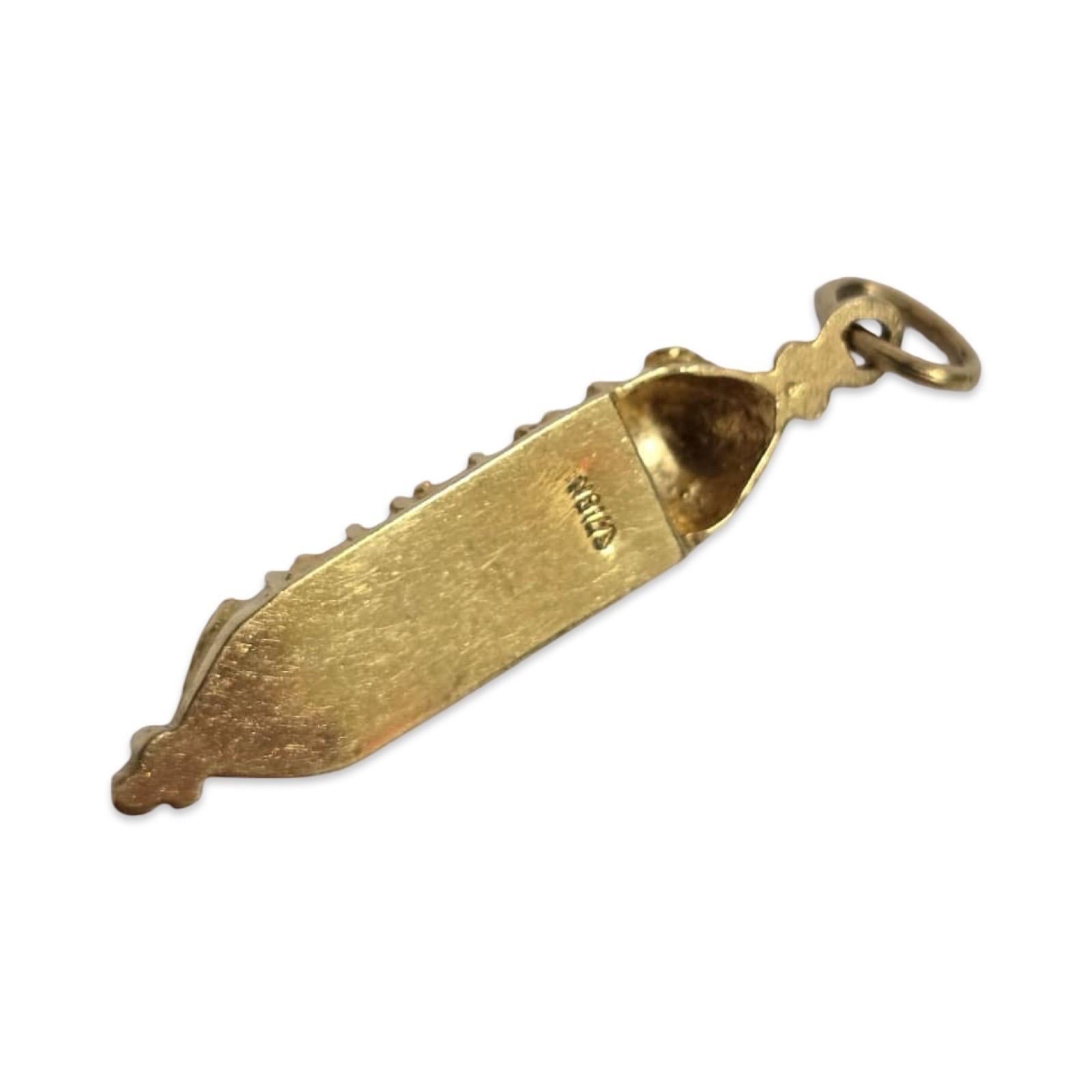 Vintage 18K Filigran Mezuzah Anhänger - jüdischen Nahost Gold Amulett für Damen oder Herren im Angebot