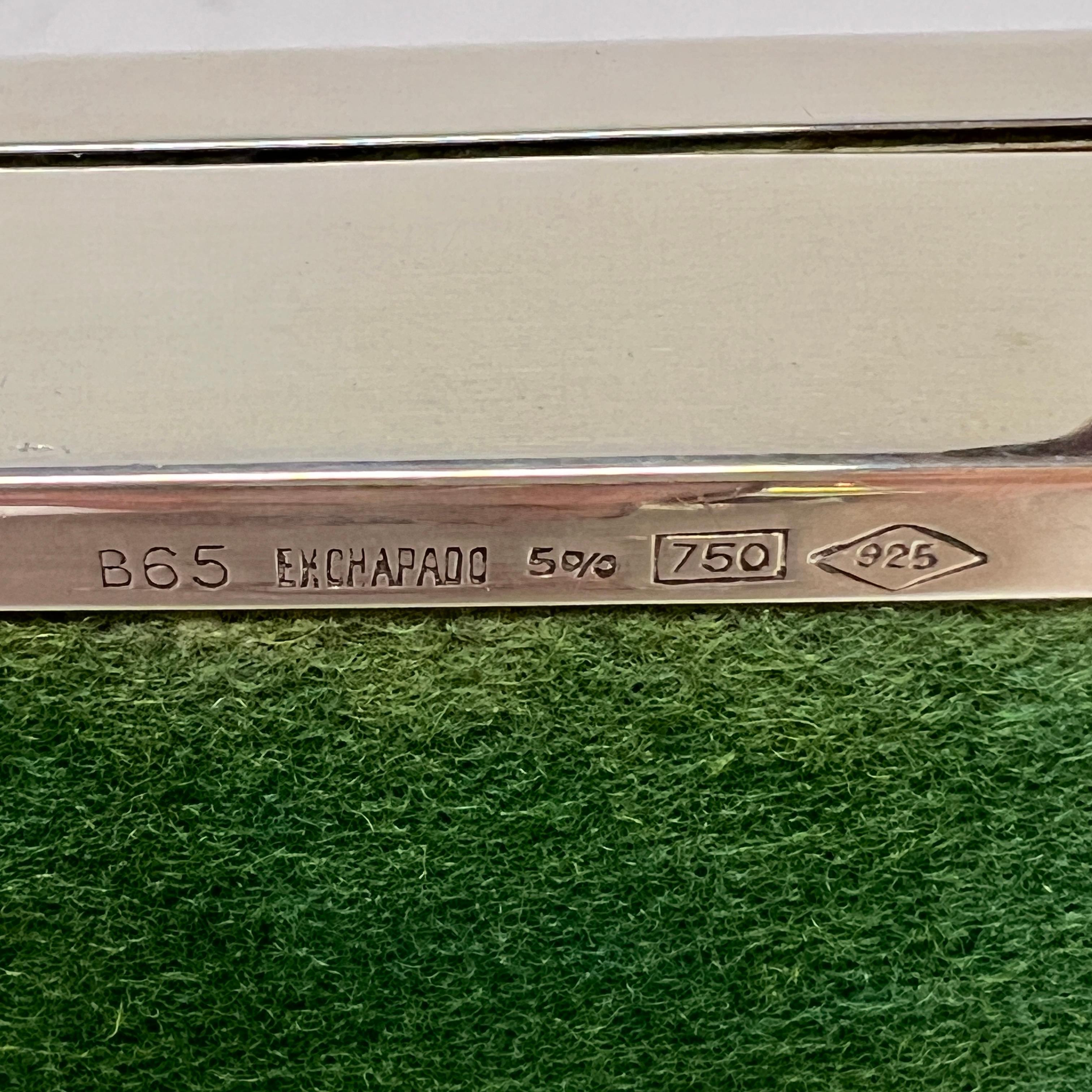 Portasigarette d'epoca in argento sterling dorato a 18 carati dall'Argentina in vendita 7