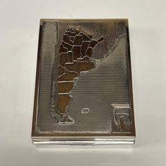 Vintage 18K vergoldet Sterling Silber Zigarettenetui aus Argentinien