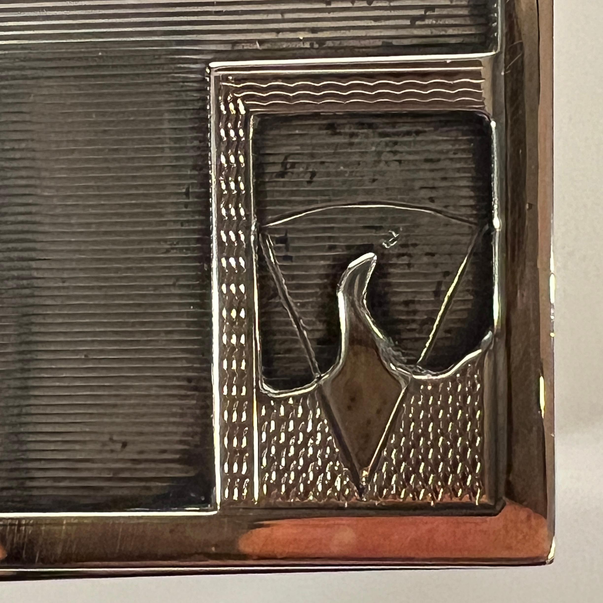 Oro Portasigarette d'epoca in argento sterling dorato a 18 carati dall'Argentina in vendita