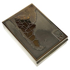 Etui à cigarettes vintage en argent sterling et vermeil (18K) d'Argentina