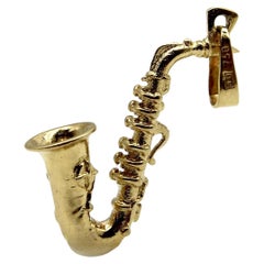 Vintage 18K Gołd Saxophone Charm