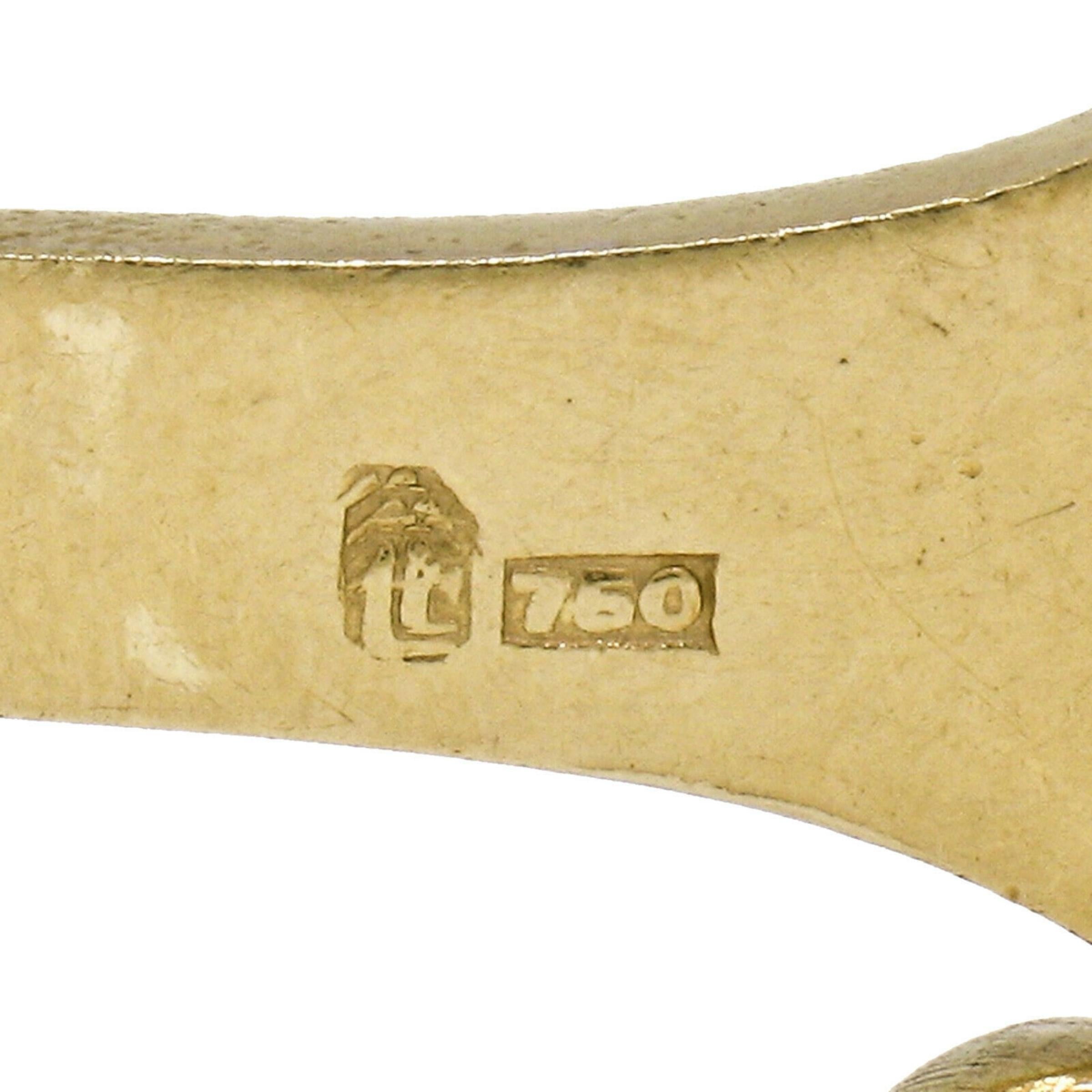 Vintage 18k Gold 11.60ctw Large Opal & Diamond Tennis Racket Brooch Pin Pendant For Sale 7