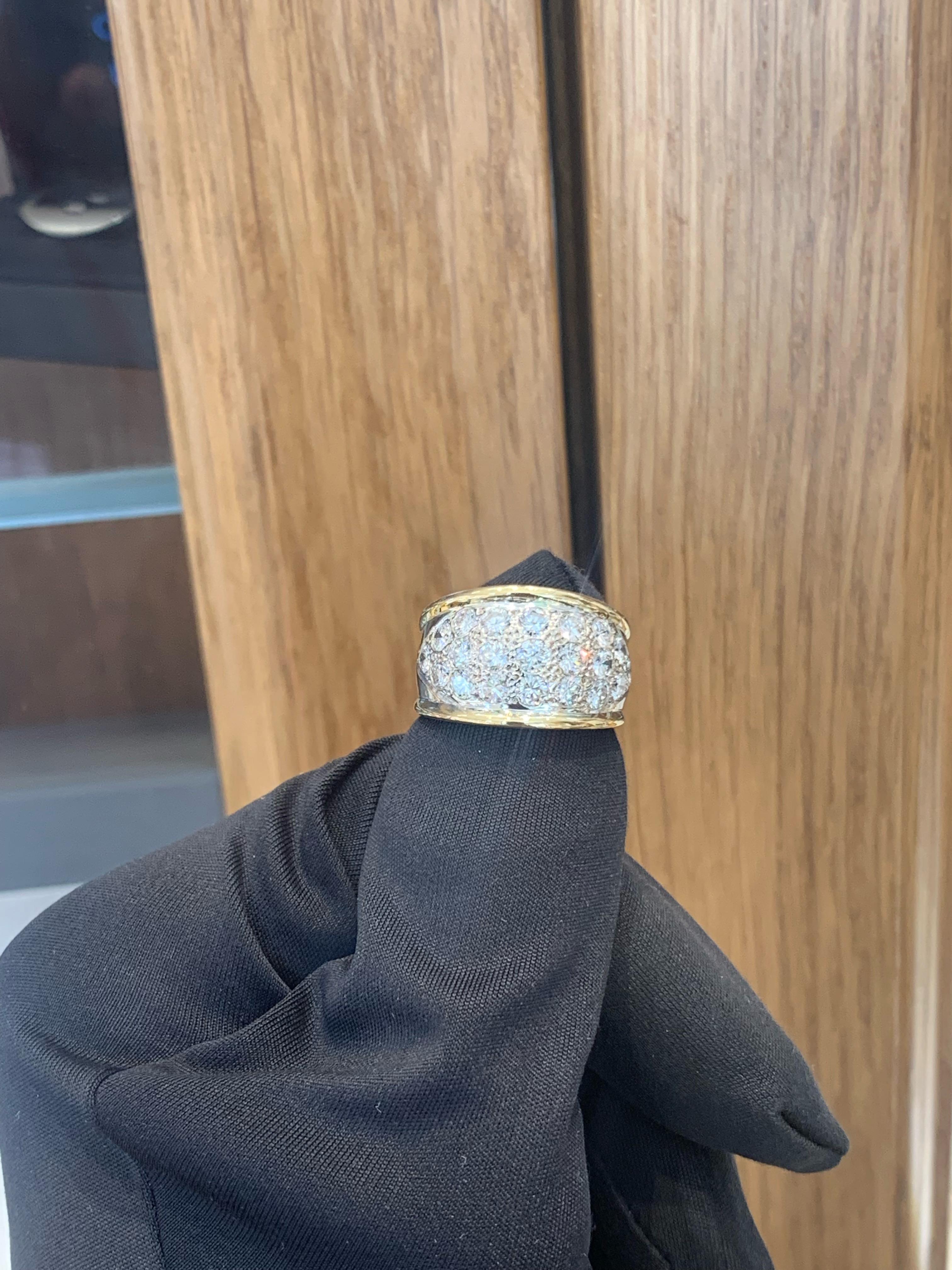 Women's or Men's Vintage 18k Gold 1.50 Carat Diamond Ring For Sale