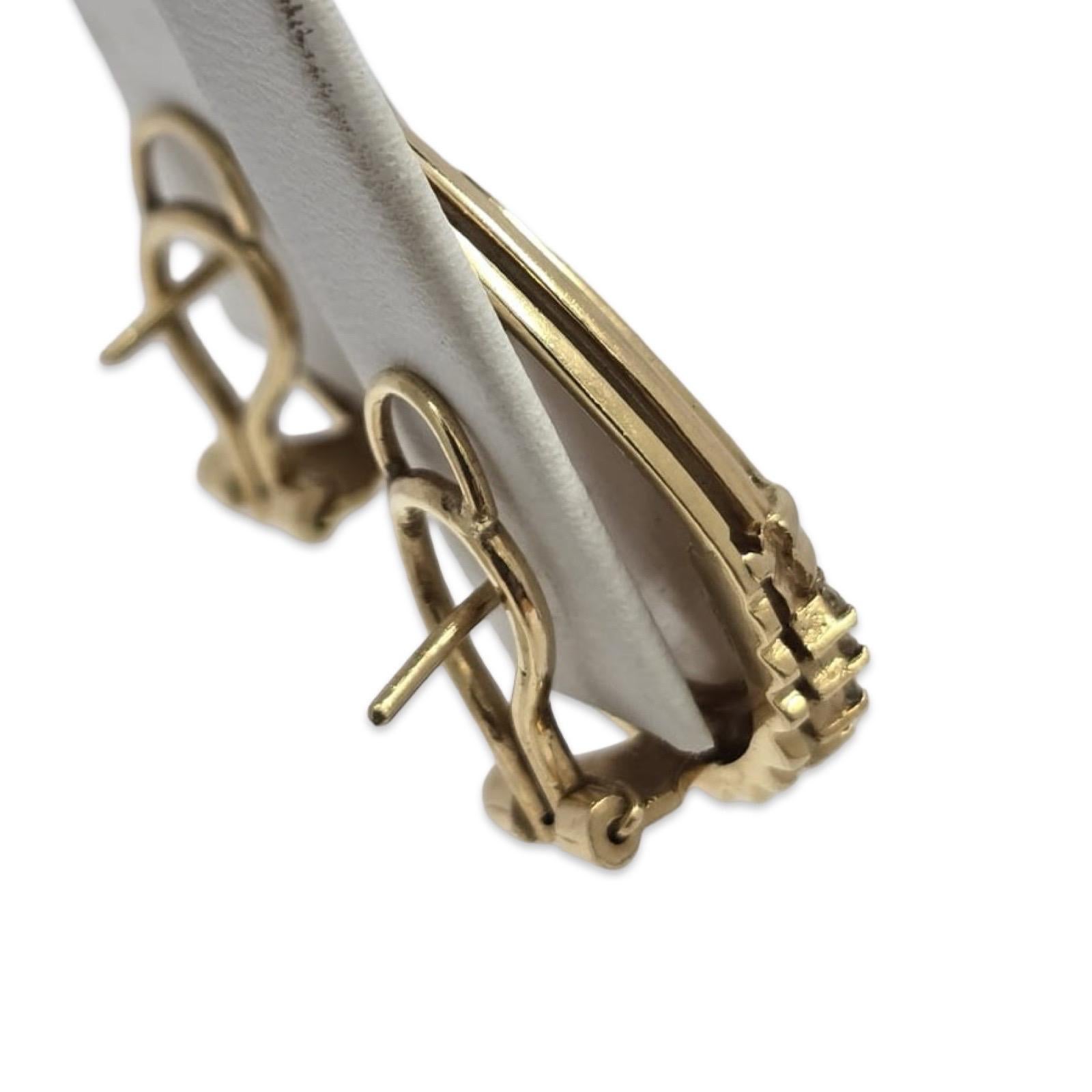 Vintage 18K Gold 19.75mm Barock Perle & Altschliff Diamant Statement Ohrringe im Angebot 3