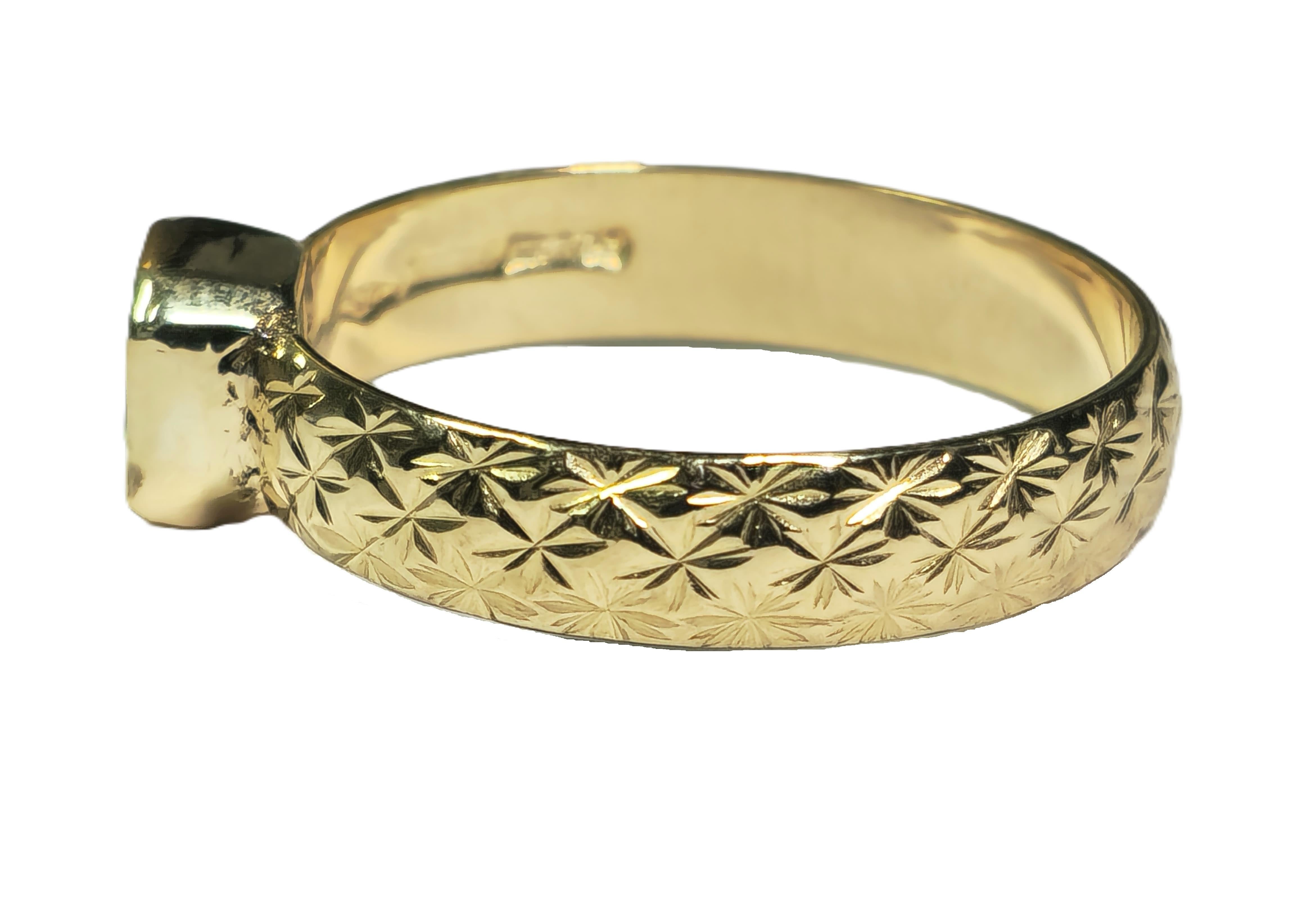 Women's Vintage 18k Gold 1ct Natural Colombian Emerald Ring For Sale