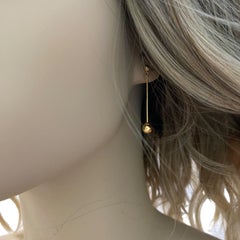 Vintage 1960s 18K Gold 750 Dangling Drop Earrings