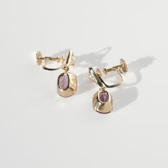 Vintage 18K Gold, Amethyst and Pearl Earrings by Ateljé Stigbert made 1962