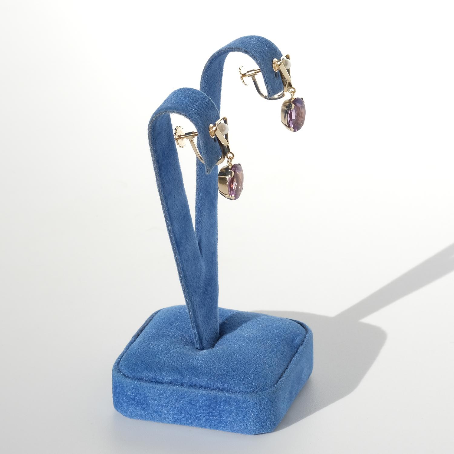 Orecchini d'epoca in oro 18 carati, ametista e perle di Ateljé Stigbert, 1962 in vendita 4