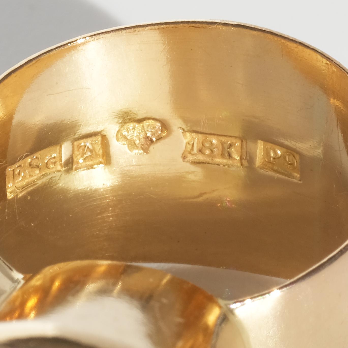Vintage 18K Gold and Citrine  Made 1965 For Sale 5