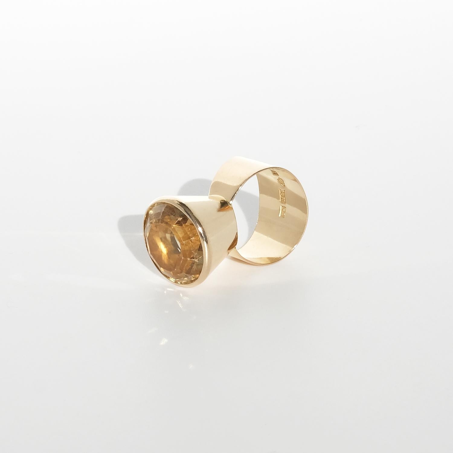 Vintage 18K Gold and Citrine  Made 1965 For Sale 3