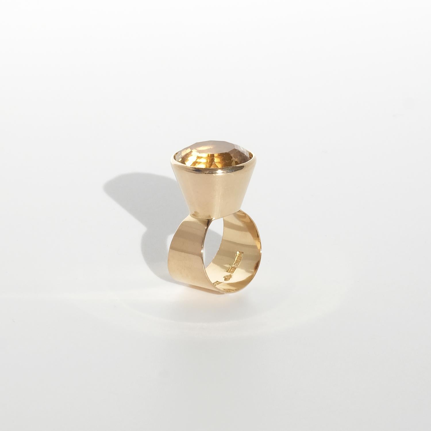 Vintage 18K Gold and Citrine  Made 1965 For Sale 4